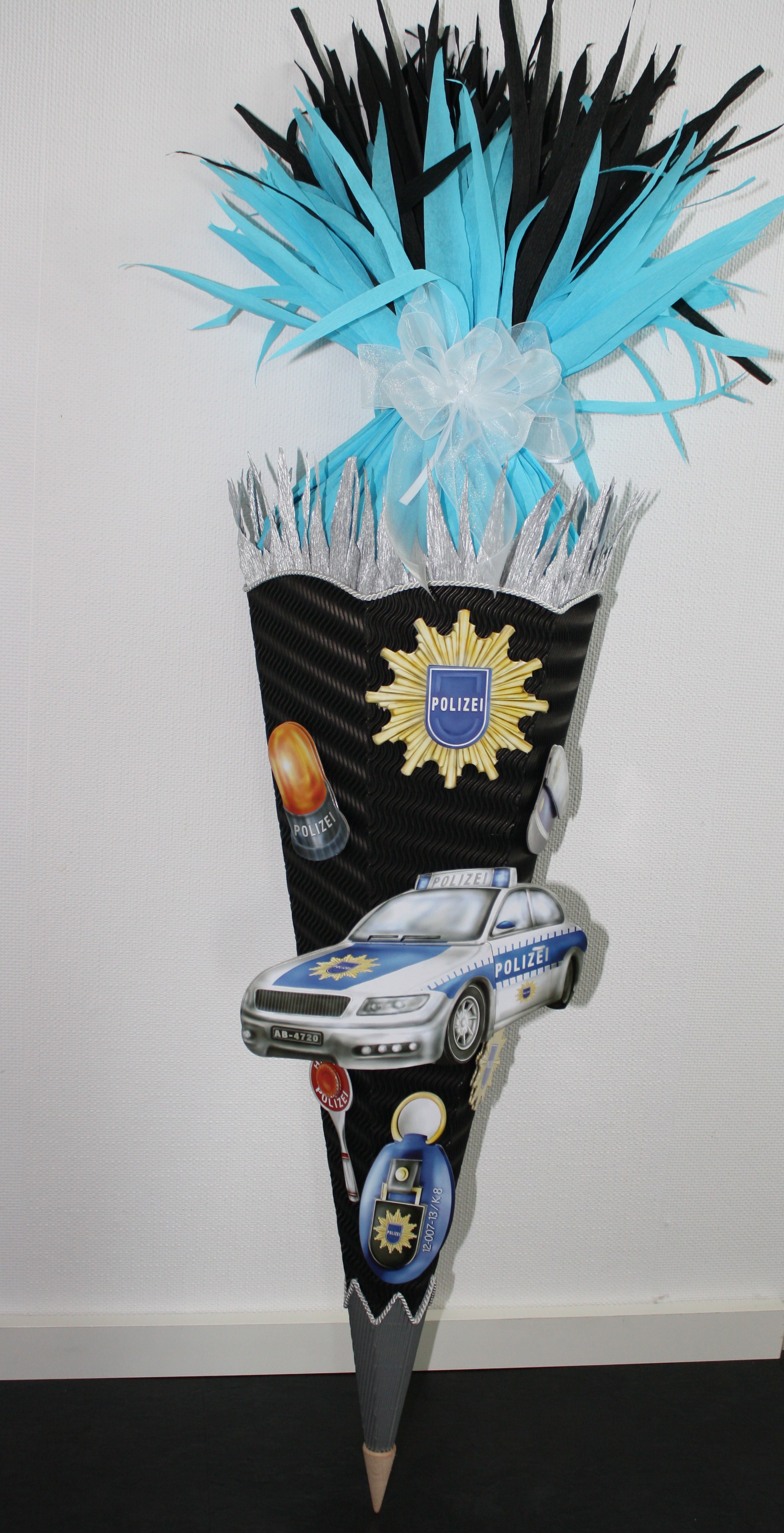 Walter Creativ - Bastelset Schultüte Zuckertüte Polizei Design 1 mit 3